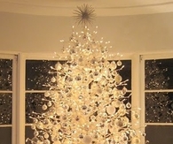 White elegant xmas tree