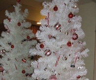 White peppermint themed tree