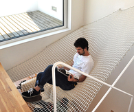 Hammock over the stairs