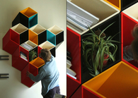 Two and a half dimension bookshelf