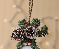 Pinecone and jingle bells
