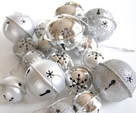 Silver glitter bells
