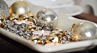 Jingle bell and candle decor