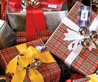 Jingle bell gift wrap