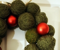 Yarn ornament wreath