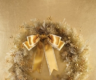 Golden ribbon wreath