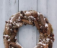 Pinecone wrapped wreath