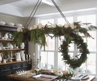 Evergreen dining wreath