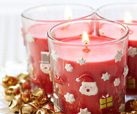 Santa votive candles