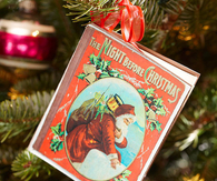 Santa book ornament