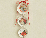Santa tart tin wall display