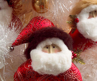 Plush santa ornament