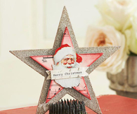 Chipboard star santa decoration