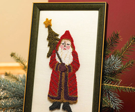 Needle punch santa portrait