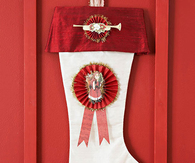 Santa medallion stocking