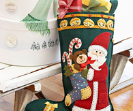 Santa applique stockings