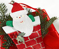 Santa claus paper ornament