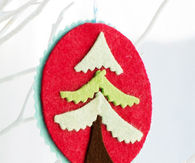 Felt christmas tree cutout