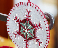 Felt snowflake shapes
