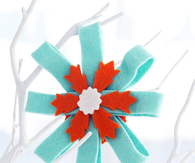 Felt rosette christmas ornament