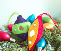 Mirrored felt christmas ornaments
