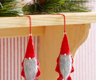 Felt gnome ornaments