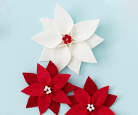 Felt poinsettia christmas ornament