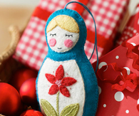 Felt nesting doll ornament
