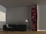 In wall bookshelf