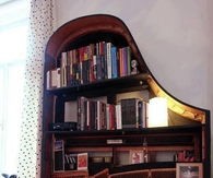 Piano bookshelf