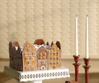 Gingerbread town square cake
