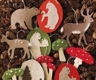 Needle felted woodland ornaments
