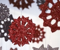Tinsel snowflakes,