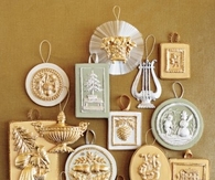 Metallic and spun glass ornaments