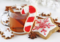 Gingerbread cookies and tea