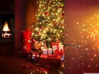 Christmas tree decorated