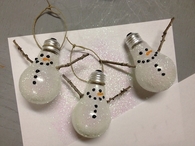 Snowman lightbulb crafts