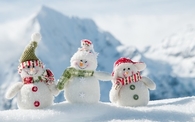 Snowmen at the mountains