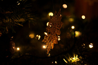 Golden glitter snowflake