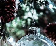 Winter glass ornament