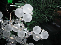 Beaded snow ornaments