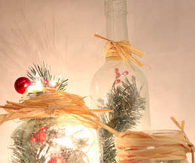 Frosted holiday mason jars