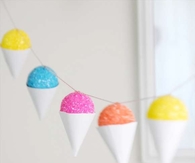 Snow cone party decorations