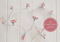 Floral wrapping paper lighting
