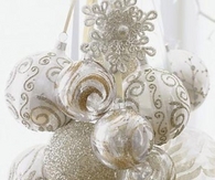 White and gold ornaments