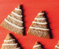 Gingerbread trees with lemon icing