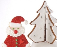 Decorated santa cookies