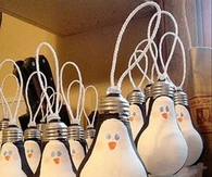 Light bulb penguins