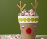 Cute and crafty reindeer pot