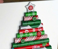 Wrapping paper christmas tree